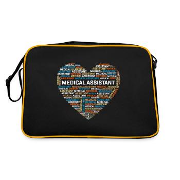Assistant médical - Le cœur plein de bien - Sac Retro - noir/or - Dos