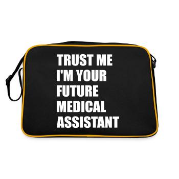 Croyez-moi, je suis votre futur slogan d’assistant médical - Sac Retro - noir/or - Dos