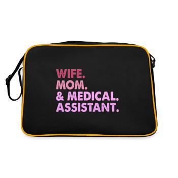 Épouse Mère & Assistante Médicale Médecine - Sac Retro - noir/or - Dos