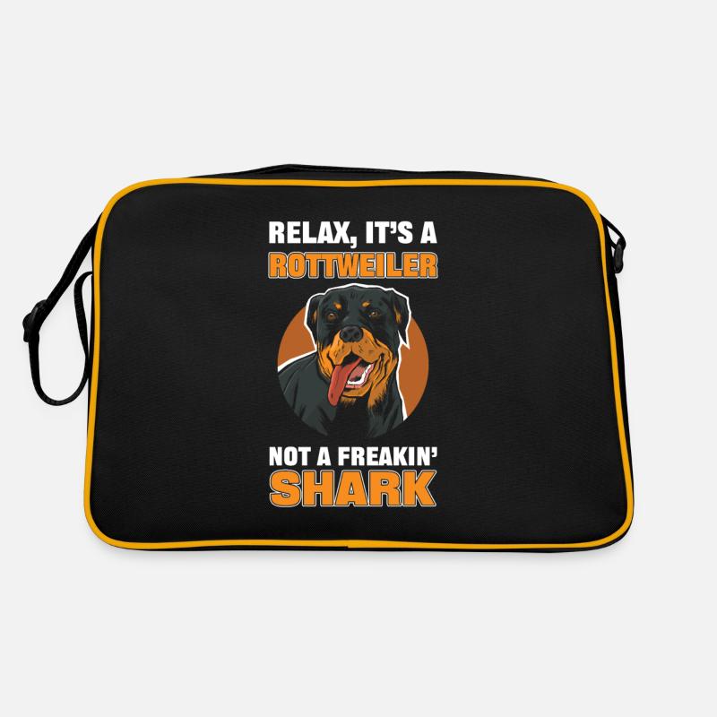 Détendez-vous, c’est un rottweiler, pas un requin monstrueux Sac Retro
