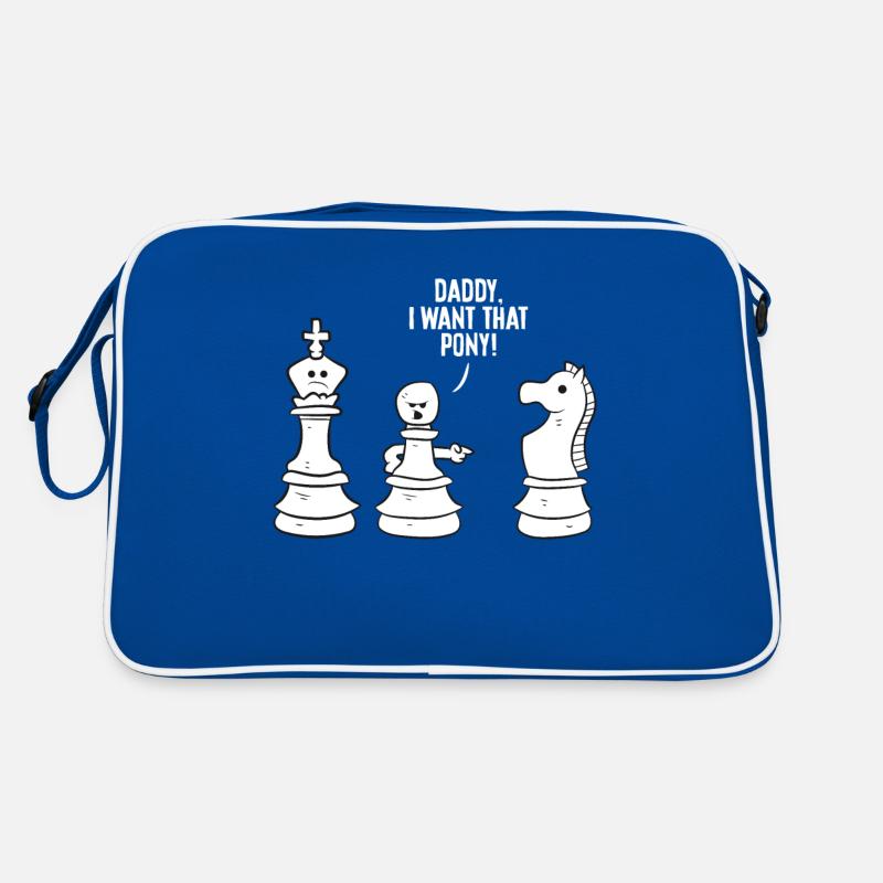 Schach-Ritter Daddy Ich will das Pony Lustiges Retro Tasche