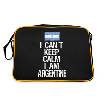 Je ne peux pas rester calme Je suis argentin - Sac Retro - noir/or - Dos