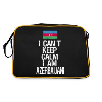 Je ne peux pas rester calme Je suis azerbaïdjanais - Sac Retro - noir/or - Dos