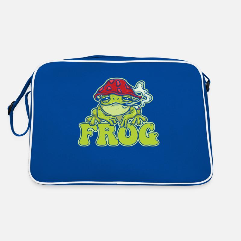 Conception de grenouille de chasse aux champignons pour les amateurs de grenouilles Sac Retro