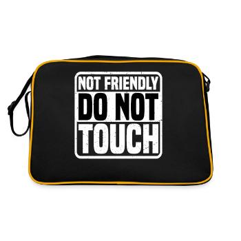 Not Friendly, Do Not Touch 6 - Retro Tasche - Schwarz/Gold - Hinten