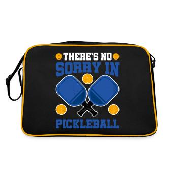 There's No Sorry In Pickleball 12 - Retro Tasche - Schwarz/Gold - Hinten