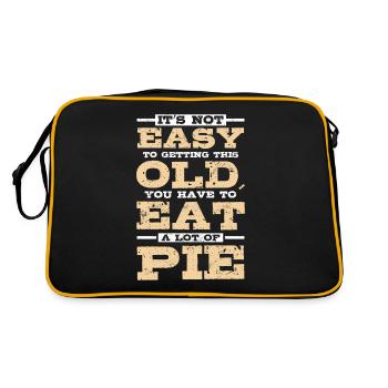 Pour vieillir, il faut manger beaucoup de tarte - Sac Retro - noir/or - Dos