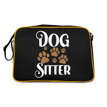Dog Sitter Dog Sitting Dog Sitting - Retro Bag - black/gold - Back