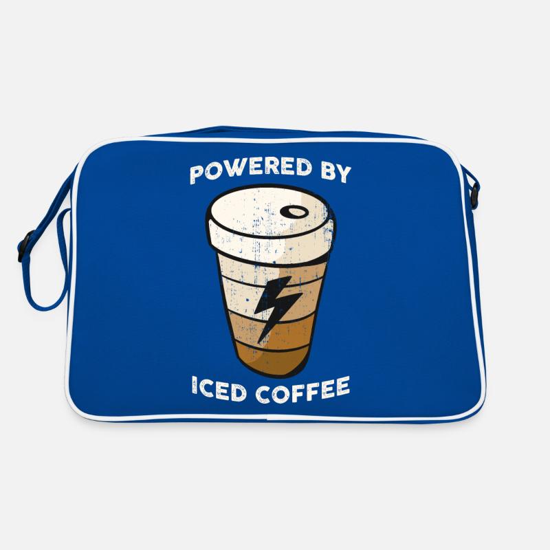 Powered By Iced Coffee Kaffee Geschenk Retro Tasche
