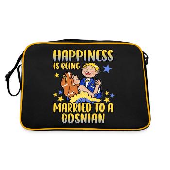 Happiness Is Being Married To A Bosnian - Retro Bag - black/gold - Back