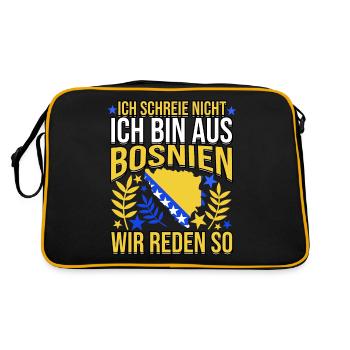 Proud Bosnian Bosniaks Bosnia Herzegovina - Retro Bag - black/gold - Back