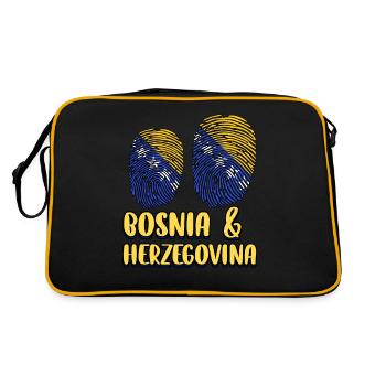 Proud Bosnian Bosniaks Bosnia Herzegovina - Retro Bag - black/gold - Back