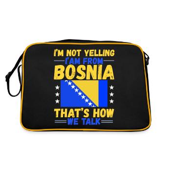 Proud Bosnian Bosniaks Bosnia Herzegovina - Retro Bag - black/gold - Back