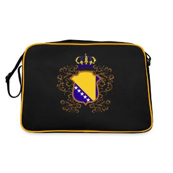 Proud Bosnian Bosniaks Bosnia Herzegovina - Retro Bag - black/gold - Back