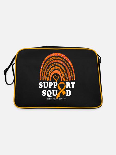 Rubans orange sensibilisation au cancer du rein - Sac Retro - noir/or - Dos