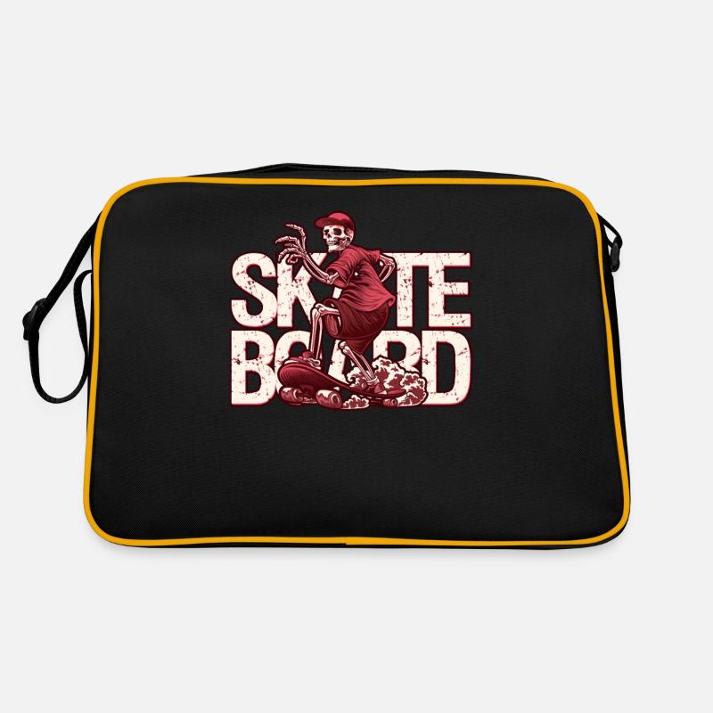 Skate Skeleton dans la conception de skateboarder Sac Retro