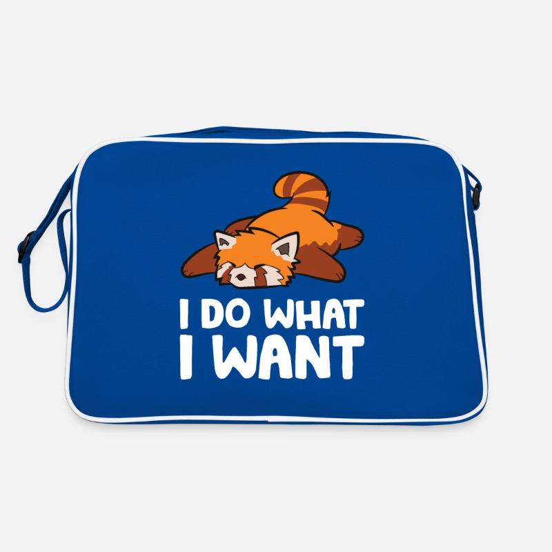 Roter Panda Schlafen Müde Ich mache was ich will Retro Tasche