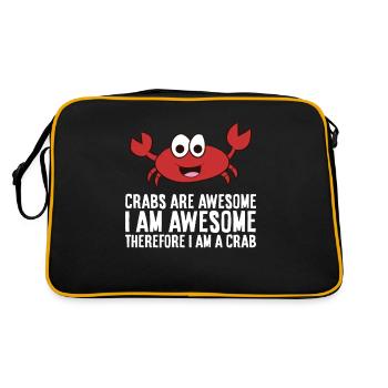 Les crabes sont fantastiques, je suis fantastique, - Sac Retro - noir/or - Dos