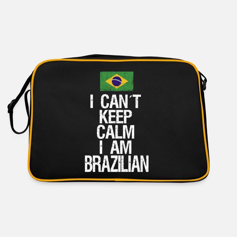I can not Keep Calm I am Brazilian - Retro Bag - black/gold