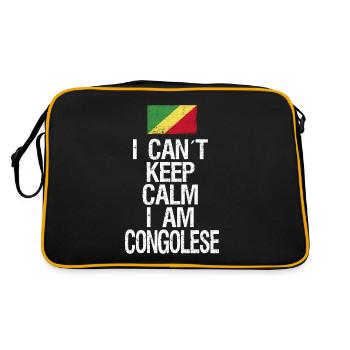 Je ne peux pas garder mon calme I aux Congolais - Sac Retro - noir/or - Dos