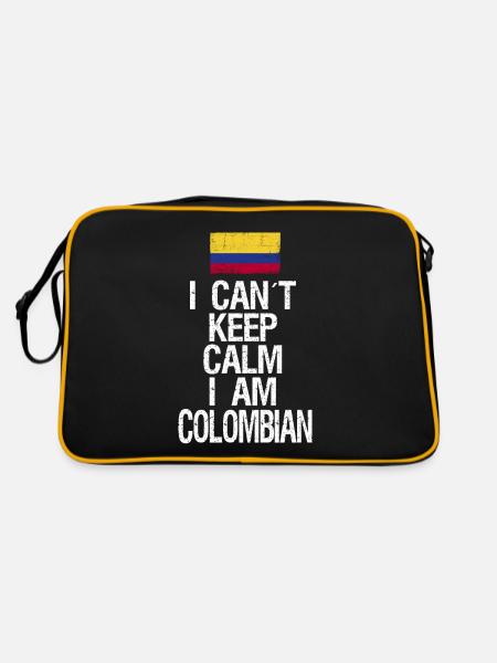 Je ne peux pas rester calme Je suis colombien - Sac Retro - noir/or - Dos