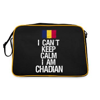 Je ne peux pas rester calme Je suis Tschader - Sac Retro - noir/or - Dos