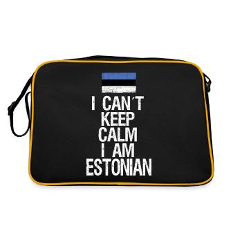 Je ne peux pas rester calme Je suis estonien - Sac Retro - noir/or - Dos
