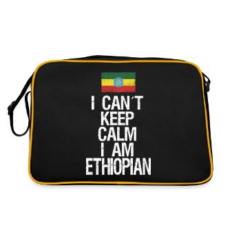Je ne peux pas rester calme Je suis éthiopien - Sac Retro - noir/or - Dos