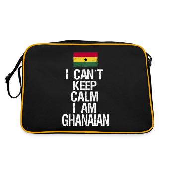 Je ne peux pas rester calme Je suis Ghanais - Sac Retro - noir/or - Dos