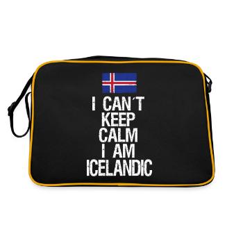Je ne peux pas rester calme Je suis Islandais - Sac Retro - noir/or - Dos