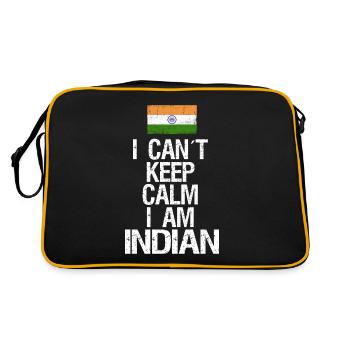 I can not Keep Calm I am Inder - Retro Tasche - Schwarz/Gold - Hinten