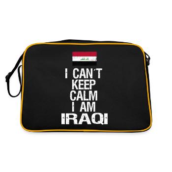 Je ne peux pas rester calme Je suis Iraki - Sac Retro - noir/or - Dos
