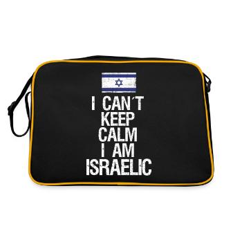 Je ne peux pas rester calme Je suis Isreali - Sac Retro - noir/or - Dos
