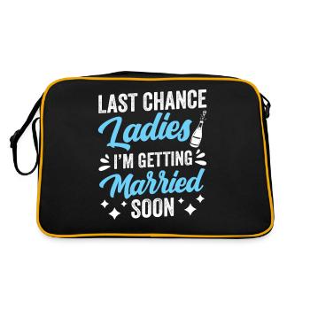 Letzte Chance Ladies Ich Werde Bald Heiraten Braut - Retro Tasche - Schwarz/Gold - Hinten