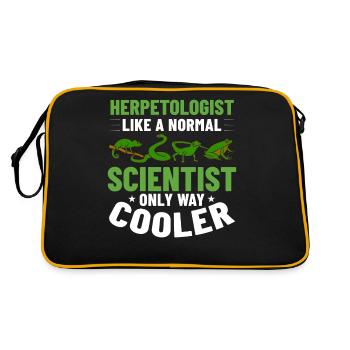 Herpetology Reptiles Herpetologist Lizards - Retro Bag - black/gold - Back