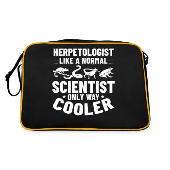 Herpetology Reptiles Herpetologist Lizards - Retro Bag - black/gold - Back