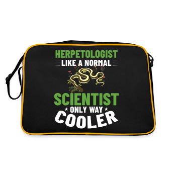 Herpetology Reptiles Herpetologist Lizards - Retro Bag - black/gold - Back
