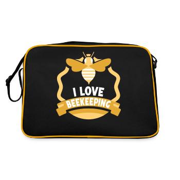 J’aime apiculteurs apiculteurs abeilles mellifères apiculteurs - Sac Retro - noir/or - Dos
