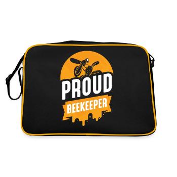 Proud Beekeeper Beekeeper Beekeeping Honey Bee - Retro Bag - black/gold - Back