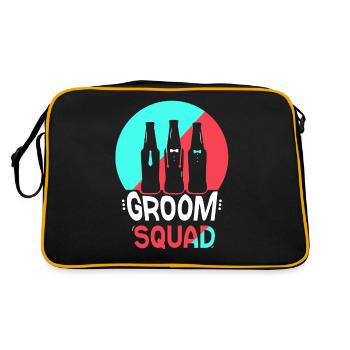 L’équipe du marié dit Mariage de fête de mariage - Sac Retro - noir/or - Dos