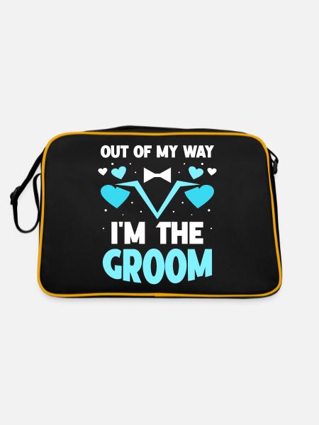 À l’écart, je suis la fête de mariage du marié - Sac Retro - noir/or - Dos