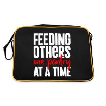 Feeding Others One Pantry At A Time - Retro Bag - black/gold - Back
