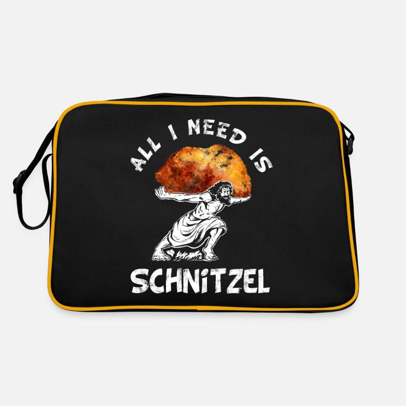 Schnitzellover- lustiges Jesus Schnitzel Retro Tasche