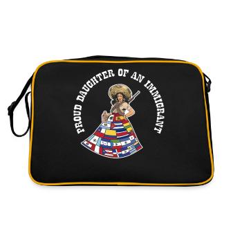 Immigrant Hispanic Heritage Month Gift - Retro Bag - black/gold - Back
