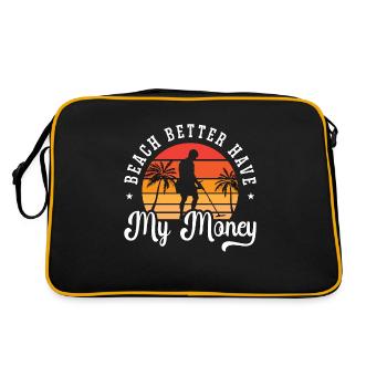 Metal Detecting Beach Better Retro Dig Detectorist - Retro Tasche - Schwarz/Gold - Hinten