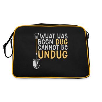 Archaeology What Has Been Excavation Archaeologist - Retro Tasche - Schwarz/Gold - Hinten