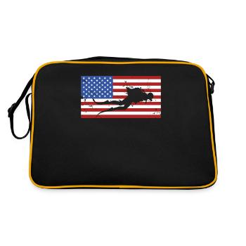 Diving US flag - Retro Bag - black/gold - Back