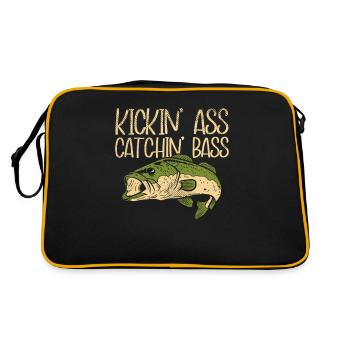 Kickin' Ass Cathin' Perch Pêche Perche Pêche Perche - Sac Retro - noir/or - Dos