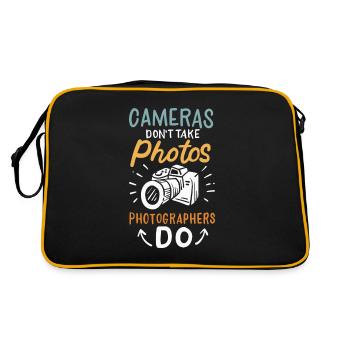 Kameras Machen Keine Fotos Fotografen Kamera - Retro Tasche - Schwarz/Gold - Hinten