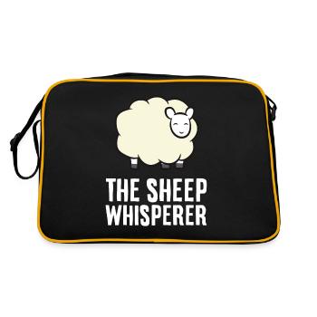 Sheep Lover Sheep Farmer The Sheep Whisperer - Retro Bag - black/gold - Back